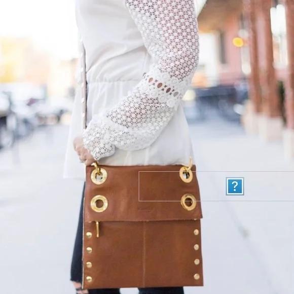 Hammitt Two Tone Large Brown Reversible Montana Crossbody Bag with Gold Accents - Picture 9 of 9